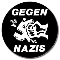 Hakenkreuz zerschlagen Button 25mm mit Bogennadel