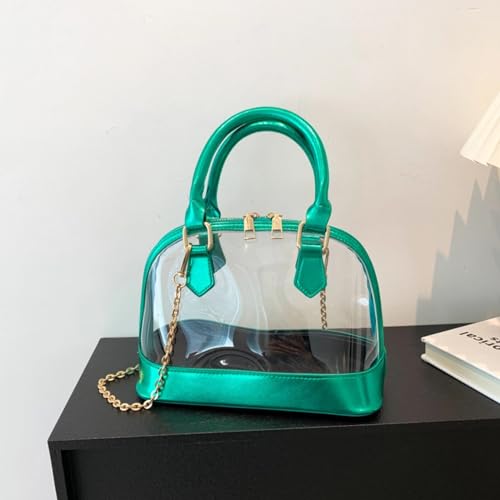 Clear Purse Stadium Approved Clear Crossbody Shoulder for Women Handbag Purses for Concerts Sports Events Festivals(Green)3