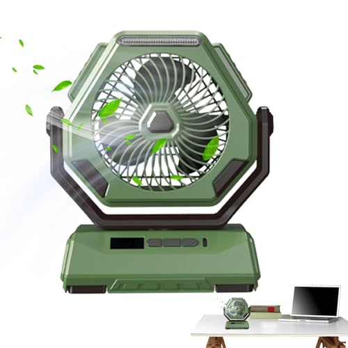 Ventilateur de camping en plein air, ventilateur de camping en plein air, ventilateur de bureau USB portable, ventilateur rechargeable pour camping, fan de terrain de 3 vitesses
