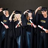 Geyoga Done Class of 2026 T-Shirt Graduation Gifts for Grad Seniors Women Men Her Him Seniors(L) Black