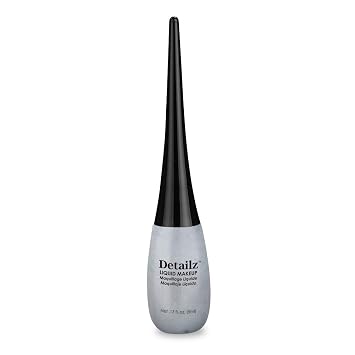 Mehron Makeup Detailz Fine Tip Liquid Makeup | Fine Point Eyeliner| Professional Liquid Face Paint & Eyeliner .17 fl oz 5 ml Silver
