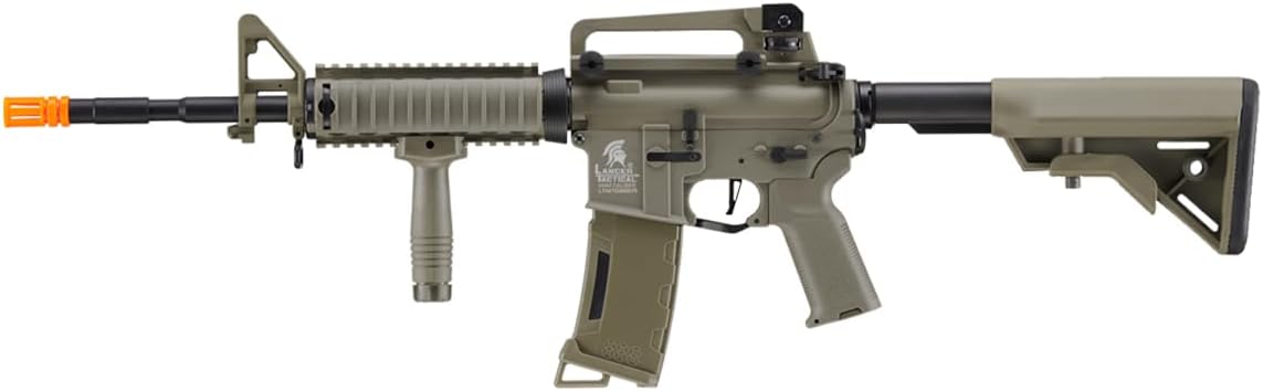 Lancer Tactical Gen 3 SopMod M4 Airsoft with Programmable Mosfet/ETU-Electric Full/Semi-Auto AEG Rifle (Lipo Battery & Charger Included)