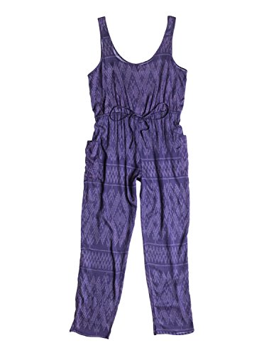 Roxy Junior's Love Is Enough Woven Tank Romper, Astral Aura Ikat Threads Pattern, Medium #TOP2