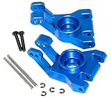 Rear Stub Axle Carriers Compatible with 1/10 Traxxas Upgrade Ford Fiesta ST Rally Brushless Slash 4X4 4WD Ultimate Rc Car Aluminum Alloy Part Replace 9050(Dark Blue)