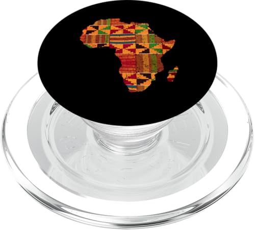 Carte de l'Afrique Kente en Tissu - Cadeau pour Homme et Femme - pour Les Amateurs d'Afrique PopSockets PopGrip pour MagSafe