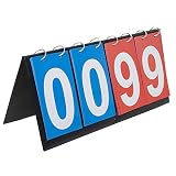 GOGO Tableau de Bord Sportif à 4 Chiffres, Tableau de Score Sportif, Tableau de Bord Portable Score Flipper 0-99 pour Volley-Ball/Basket-Ball/Tennis de Table
