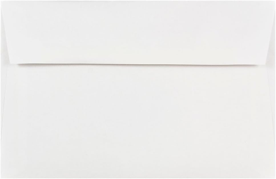 JAM PAPER A9 Invitation Envelopes - 5 3/4 x 8 3/4 - White - Bulk 250/Box