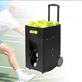 Lissontine Macchina Lanciapalle Tennis Portatile, Lanciatore Automatico, Asta Regolabile su 3 Posizioni, 50 Palline, Telecomando E App, Perfetta per Bambini E Principianti