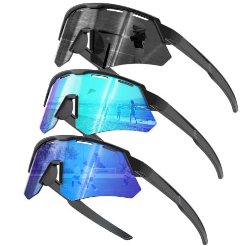 KALIYADI Polarized-Kids-Sunglasses Youth Baseball Sunglasses: Cycling Running for Boys Girls UV400 Protection Age 6-14