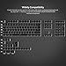 Womier Pudding Keycaps, Black PBT Keycaps 60 65 75 100 Percent 130 Keys, Shine Through Key Cap, OEM Profile for MX-stem Switches Keyboard Caps-Black