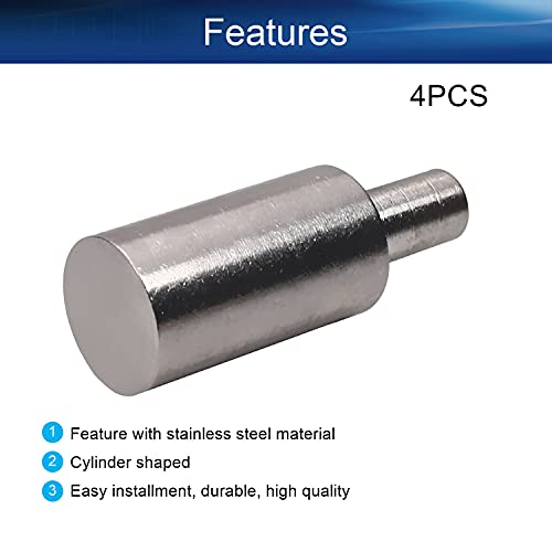 Yinpecly 2.36 X 0.63 Inch (Lxd) Stainless Steel Welded Detachable Hinges Replacement For Home Gate Door Window Part Male To Female Window Door Hinge Pin Hardware Silver Tone 4Pcs #TOP2