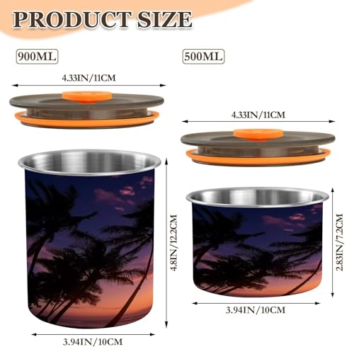 Lata Hermética para Café Acero Inoxidable 17oz miniatura 2