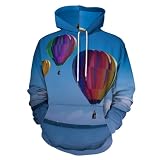 LAZAT Sudaderas con Capucha para Adultos Faro Globo Sudadera con Capucha para Hombre Sudadera con Capucha De Bolsillo para Mujer