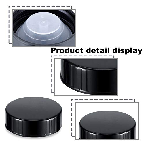 38Mm Poly Seal Screw Caps Growler Caps Plastic Lids Amber Boston Round Glass Beer Bottles Poly Cone Cap Brewing Wine Jug Cap Fits Most 1/2 And 1 Gallon Jugs (24 Pieces) #TOP2