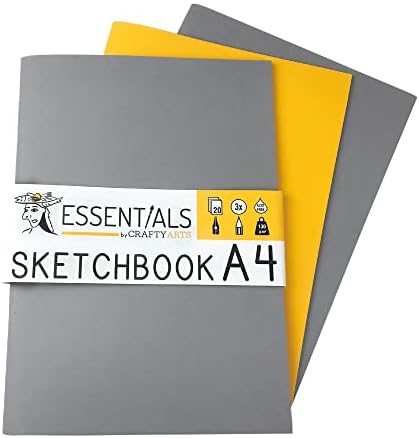 A4 Softback Notebook - Pack of 3 - Multipack - 130GSM - Softcover Starter Sketchbook - High Quality - Great Value Pack - Book Journal - Journal Set - Sketch Book Set