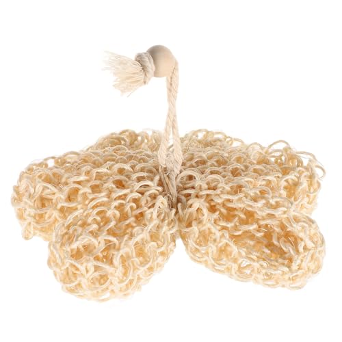 TOPBATHY Bola Exfoliante de Sisal Natural para Baño 12X7X3 CM Esponja Exfoliante Corporal para Piel Bola de Ducha Doméstica Multifuncional para Exfoliar y Masajear la Piel de Adultos
