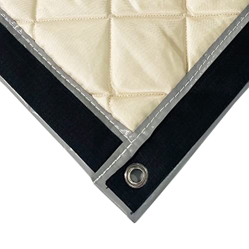 LTCANOPY Sound Barrier Die Schallschutzmatte LäRmschutzwand Schalldämmung Zur Schallschutzzaun Auf Baustellen, StraßEn,Fabriken,Sportplätzen Schallschutz Acoustic Insulation 200x100cm(Grau)