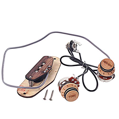 Alnicov 3-String Cigar Box Guitar Pickup 3 Pole Humbucker Pickup with Volume & Tone - No Soldering Required - Thumbnail 6