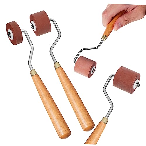 LALAFINA 3pcs Printing Roller Tool Set Rubber Rollers for Stamping Gluing Crafting (1cm 2cm 3cm) Oil Painting Wall Painting Rollers