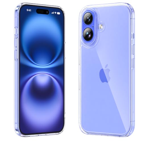 caslord Hülle Kompatibel mit iPhone 16 Plus weiche TPU Transparent Stoßfest Schutzhülle Durchsichtige Kratzfest Handyhülle Case Cover