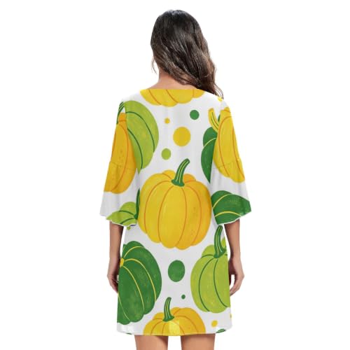 Robe mousseline décontractée col V idéale pour les sorties d'été - 4