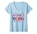 Women's Hospice Nurse Coquette Retro 4th of July US Flag Fireworks V-Neck T-Shirt