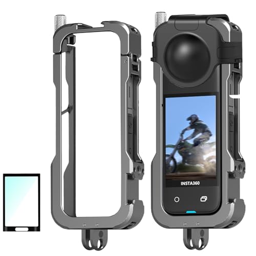 Boîtier Insta 360 X4 anti-choc en aluminium pour éviter les rayures d'objectif