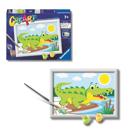 Ravensburger - CreArt Cocodrilo, Kit pintar por números niños +7 años