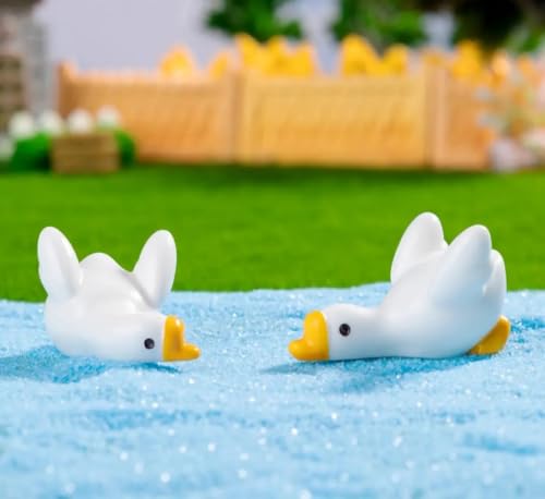 Image of VRB Dec 1 Set Miniature Showpiece Set for Home Decor,Car Dashboard,Valentine,Living Room,Gifts Figurines,Cake Decoration Items,Figurines for Home Decor. ((6 Pcs Lazy Duck))