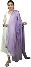 HELLA FASHIONS Women's 2.4 Meter Shimmer Chiffon Dupatta with Banana Lace | Elegant & Lightweight | Perfect for Parties Dustyrose | Eid Special