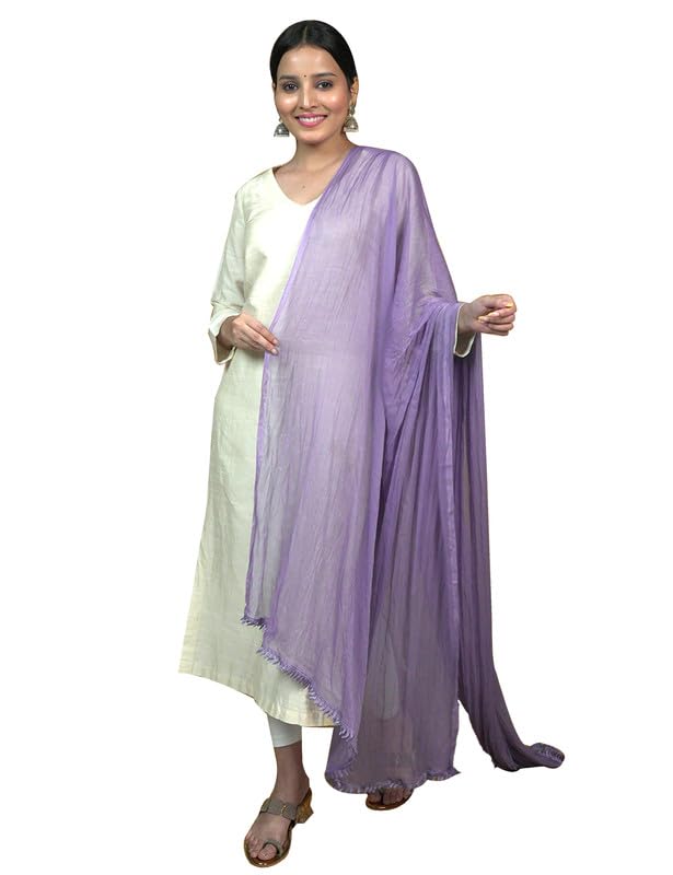 hella fashions Women's 2.4 Meter Shimmer Chiffon Dupatta with Banana Lace | Elegant & Lightweight | Perfect for Parties-picture-32