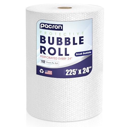 Protective Bubble Roll Wrap - 225FT x 24IN Clear, 3/16"