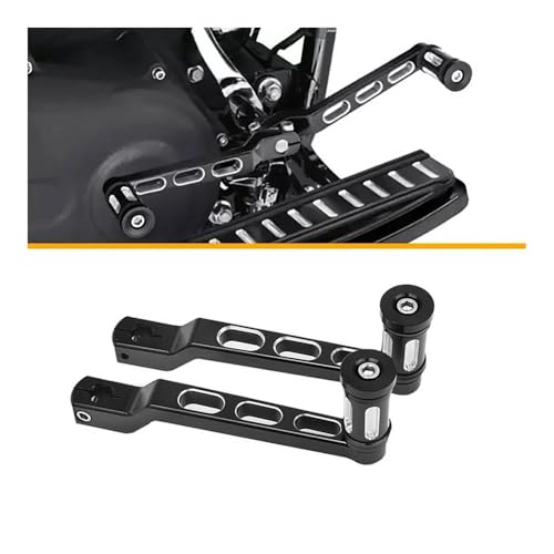 Levier de vitesse moto et repose-pieds noirs pour modèles Touring FL Softail - 6