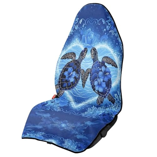 Image of Starfish Sea Car Seat Cover Protector Front Seats Only Universal Fit High Back Seat Covers for Cars Easy to Install Waterproof Soft Auto Seat Covers Anti-Slip
