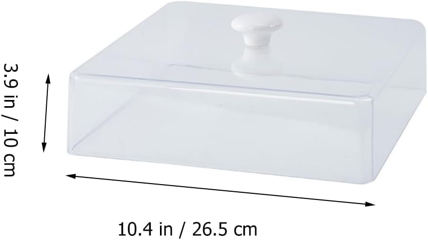Zerodeko Transparent Microwave Oven Splash Cover Heat Resistant Fresh Keeping Food Protector for Kitchen Use Large Square Design for Plates and Bowls Lightweight and Food Preservation Lid