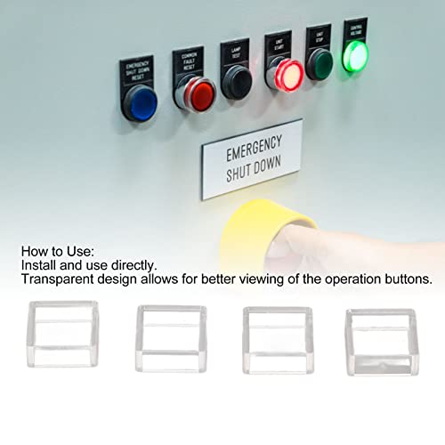 100 peças de tampa de botão tátil tátil quadrada transparente ABS plástico para tábua de ensaio