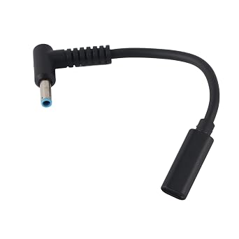 SYH&AQYE USB C Female to 4.5mm x 0.6mm Power PD Charge Cable, 65W USB C to Right Angle DC Converter for Laptop, NotebookNot Compatible with iOS Systems