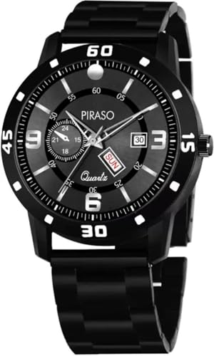 Image of PIRASO Analog Day and Date Working Display MESH Strap Watch for Men & Boys