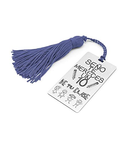 Marque-page pour enseignantes S&S bleu modèle Te Mereces 10