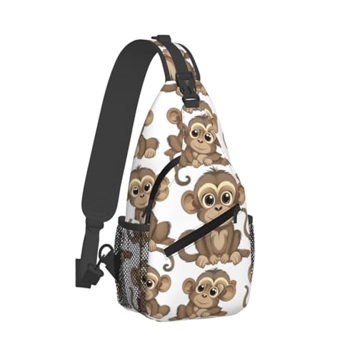 Bolso cruzado para senderismo y viaje Sloth negro miniatura 2