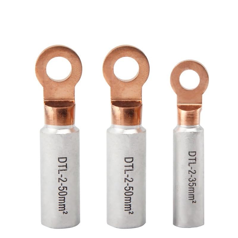 Lot de 5 cosses à fourche bimatel en cuivre et aluminium DTL-2-70, DTL-2-95 et DTL-2-16 - Raccords de câbles d'alimentation durables, cosses à sertir(50)