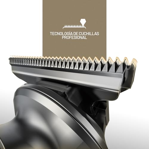 PORTENTUM Maquina de cortar pelo hombre – Set de 21– LED – Trimmer facial y corporal – Afeitadora precisión – Cortapelos y recortadora de barba – 6 Cabezales – 7 Peines – USB-C – Base organizadora - imagen 2