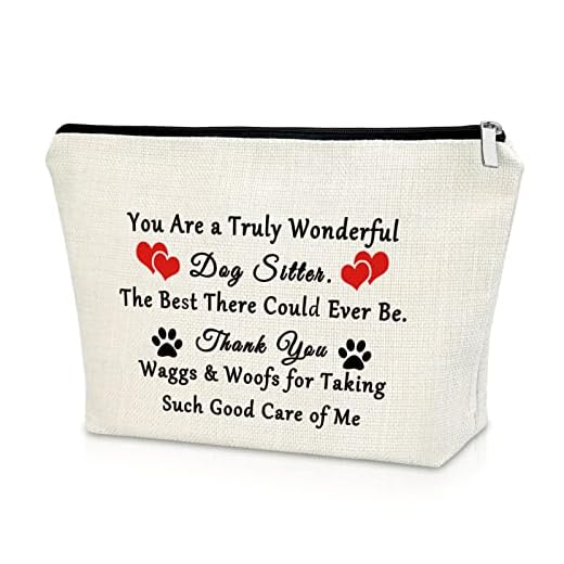 Dog Sitter Gift Dog Trainer Gift for Women Makeup Bag Dog Lover Gifts Dog Owner Gift Thank You Gifts Cosmetic Bag Dog Sitter Appreciation Gift Christmas Thanksgiving Day Gift Cosmetic Travel Pouch