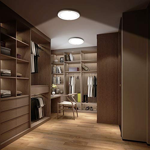 Lineway Motion Sensor Light Ceiling Light With 30S/180S Timeout Adjustable 3 Color Selectable(3000K/4000K/6000K), 15W 1500Lm 8.7Inch Round Led Flush Mount Lighting For Closet Pantry Porch Stair #TOP2