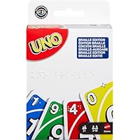 Mattel Games UNO en Braille Juego de Cartas con baraja diseñada