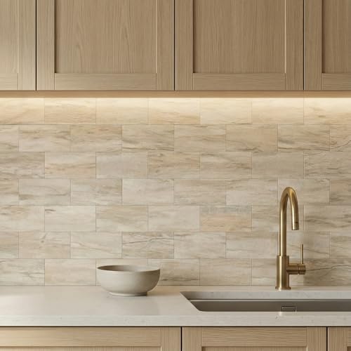 Yipscazo Peel and Stick backsplash 3 x 6 Inches 3D PVC Composite Wall Tile Stick on Backsplash Tile for Kitchen Bathroom, Laundry Room, Fireplace(Yellow Rocks, 160 Pieces) by Yipscazo - Image 4