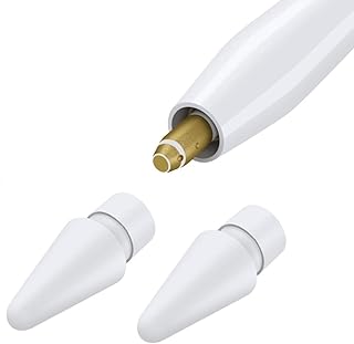 GQ Replacement Tips Compatible with Apple Pencil 2 Gen iPad Pro Pencil - Apple Pencil iPencil Nib for iPad Apple Pencil 1 st/Pencil 2 Gen White 2 Pack