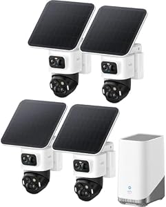 eufyCam S4 4‑Kamera‑Set, Überwachungskamera Außen, Farbnachtsicht, 4K UHD