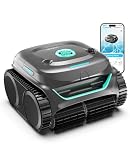 WYBOT C2 Robot Piscine Pareti e Fondo, Senza Fili per Piscine Interrate 150㎡, Doppia Filtrazione, 3 Motori, Aspirazione Potente, Pulizia Pareti & Linea d'Acqua, 180 Min, App(Grigio-Verde Verde)