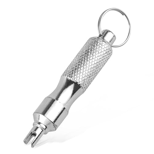 JNXIJ Tire Valve Core Removal Tool, Portable Stainless Steel Tire Stem Puller Rust Proof Valve Core Remover, Universal Tire Valve Stem Repair Tool for Car Truck Bicycle Motorcycle
